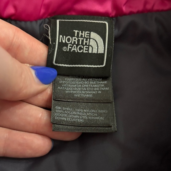 THE NORTH FACE 550 GOOSE DOWN PUFFER FUCHSIA VEST Women Size Small Pink - Picture 3 of 7